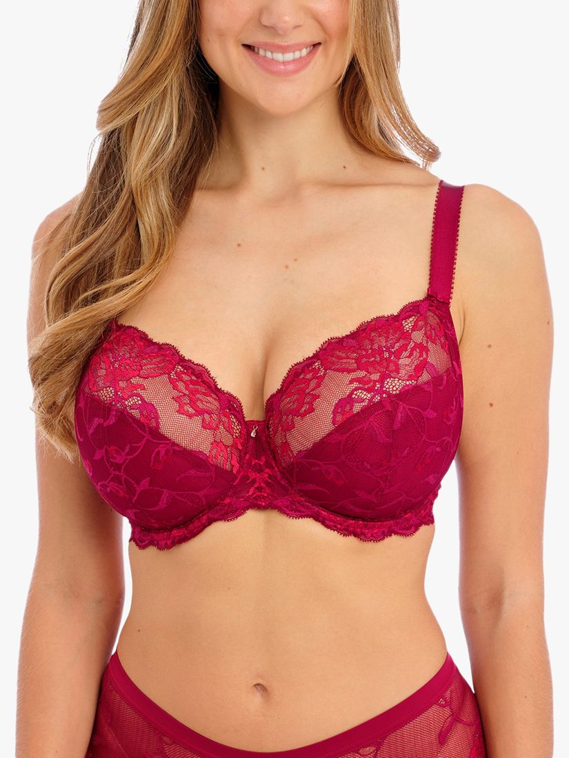 Fantasie Aubree Underwired Side Support Bra, Rouge at John Lewis & Partners