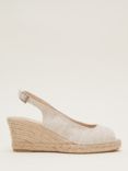 Phase Eight Peeptoe Espadrilles, Metallic