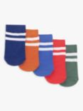 John Lewis Baby Organic Cotton Rich Tube Socks, Pack of 5, Multi