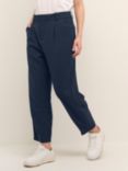 KAFFE Merle Cropped Suit Trousers, Midnight Marine