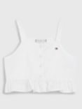 Tommy Hilfiger Kids Broderie Anglaise Vest Top, White