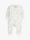 The Little Tailor Baby Sleepsuit and Bunny Gift Set, White Woodland