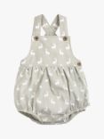 The Little Tailor Baby Woven Shorty Dungarees, Grey Hare