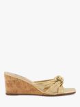 Dune Kope Leather Knot Slim Wedge Sandals