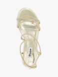 Dune Wide Fit Nightly Jewel Sandals, Champagne, Champagne