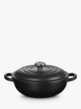 Le Creuset Essentials Cast Iron Round Casserole Soup Pot, Satin Black