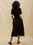 Albaray Cotton Woven T-Shirt Dress, Black
