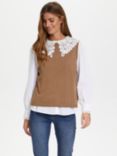 Saint Tropez Mila Knitted Vest Top, Tiger's Eye Melange