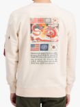 Alpha Industries USN Blood Chit French Terry Sweatshirt, 578 Jet Stream White