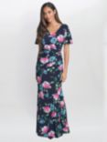 Gina Bacconi Jacqui Jersey Maxi Dress, Navy