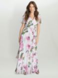 Gina Bacconi Dione Floral Maxi Dress, Aloe
