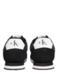 Calvin Klein Jeans Mono Leather Lace-Up Trainers, Black/White