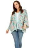 Mela London Curve Floral Satin Kimono