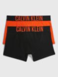Calvin Klein Kids Trunks, Pack of 2, Black/Orange
