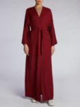 Aab Plain Textured Long Cardigan, Plum