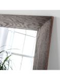Yearn Rectangular Oak Wood Wall Mirror, Wenge