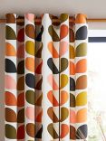 Orla Kiely Multi Stem Pair Lined Eyelet Curtains, Auburn