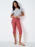 Crew Clothing Mia Cropped Trousers, Pastel Pink
