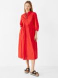 HUSH Cindy Poplin Midi Dress, Red