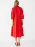 HUSH Cindy Poplin Midi Dress, Red, Red