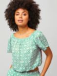 Aspiga Ilana Cotton Top, Circle Geo Green