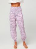 Aspiga Harem Cotton Trousers, Pink/Purple