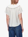 Whistles Greta Collar Top, White