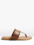 HUSH Wilma Leather Whipstitch Sandals, Tan