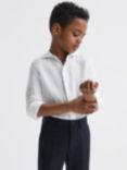 Reiss Kids' Ruban Linen Long Sleeve Shirt