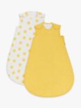 John Lewis ANYDAY Spots Baby Sleeping Bag, 1 Tog, Pack of 2, Yellow/White