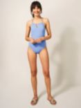 White Stuff Tamarin High Leg Swimsuit, Blue