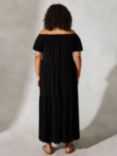 Live Unlimited Curve Tiered Maxi Dress, Black