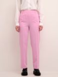 KAFFE Sakura Slim Tailored Trousers, Pink Frosting