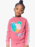 Fabric Flavours Kids' Peppa Pig Colour Block Sweatshirt, Pink/Grey