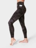 Sweaty Betty Super Soft Yoga Leggings, Black Spray Dye