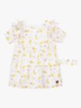 Carrément Beau Baby Lemon Print Dress And Headband, White