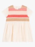 Petit Bateau Baby Smocked Short Sleeved Dress, Multi