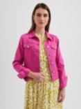 Hobbs Mariam Denim Jacket, Deep Fuchsia