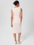 Hobbs Petite Kaia Shift Dress, Pale Pink