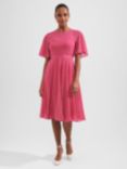 Hobbs Eleanor Polka Dot Dress, Pink/Ivory