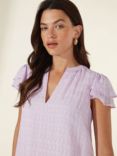 Ro&Zo Gingham Flute Blouse