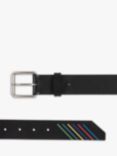 Paul Smith Signature Stripe Leather Belt, Black