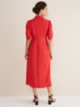 Phase Eight Cosette Shirt Midi Dress, Red