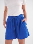 NRBY Poppie Elastic Waist Cotton Shorts, Cobalt