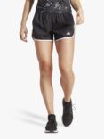 adidas Marathon 20 Running Shorts, Black/White