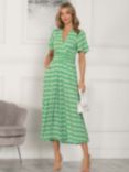 Jolie Moi Jaylynn Geometric Jersey Maxi Dress, Green