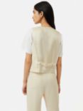 Jigsaw Hopsack Tailored Waistcoat, Cream