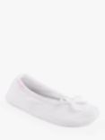 totes Terry Ballerina Slippers, White