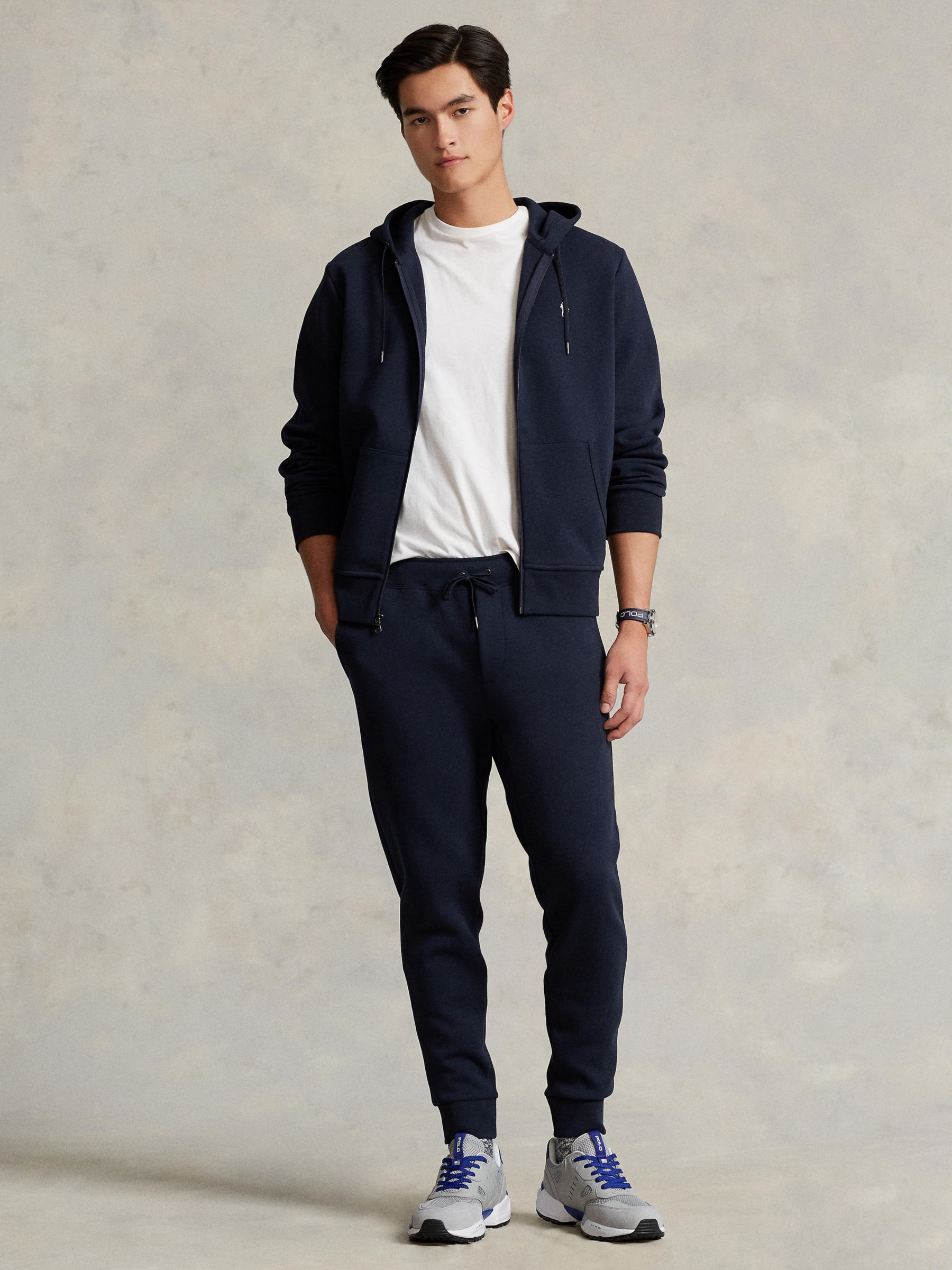 Polo Ralph Lauren Double Knit Trousers, Aviator Navy at John Lewis