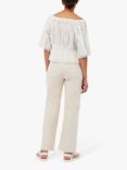 Great Plains  Summer Embroidered Square Neck Top, Milk